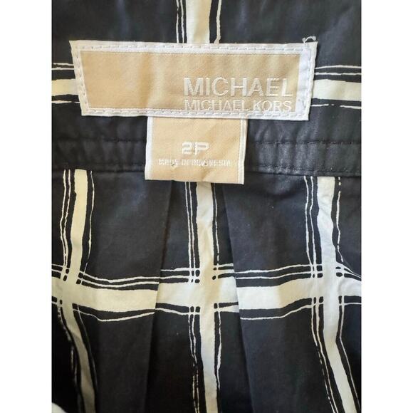 Michael Kors Black and White Plaid Skirt Size 2P - Picture 2 of 2
